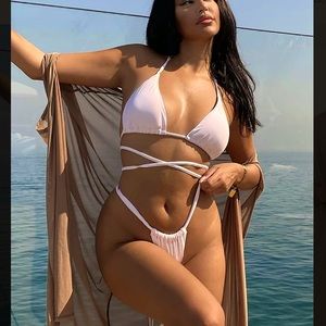 NWT Mesh Swim Cover Up Kimono